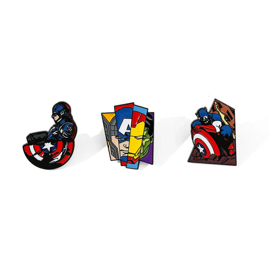 3 Pcs Iron Man Enamel Pin Set Anime Brooch Metal Badge Jewelry Accessories
