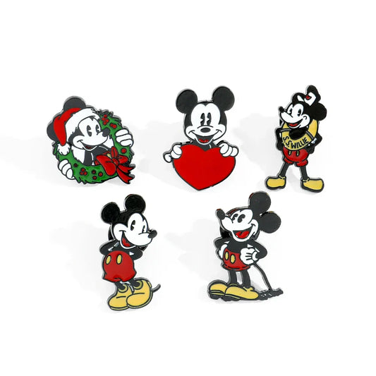 5 Pcs Mickey Mouse Enamel Pin Brooch Set