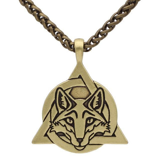 Celtic Slavic Fox Trinity Necklace