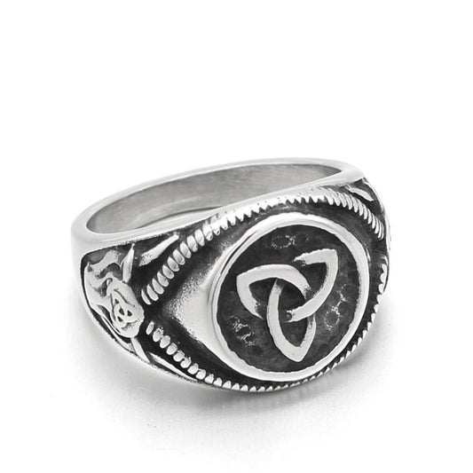 Celtic Triquetra Stainless Steel Ring
