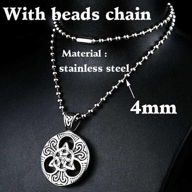 Celtic Triquetra Stainless Steel Pendant Necklace