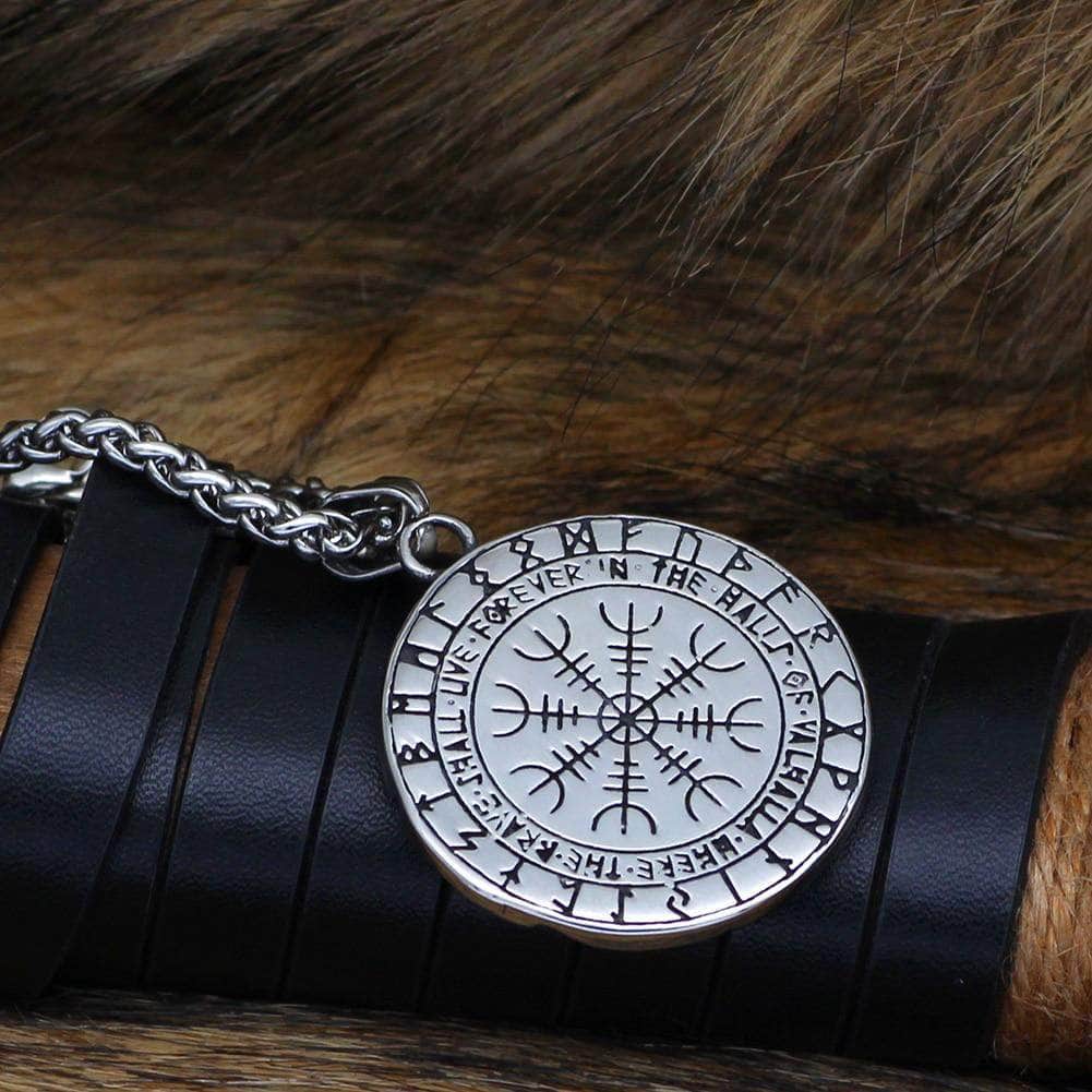 Viking Valknut Stainless Steel Pendant and Necklace