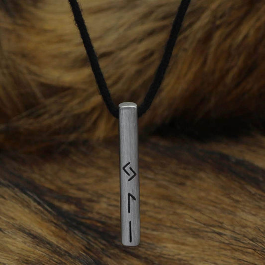 Viking Runes Birthday Stainless Steel Silver Necklaces