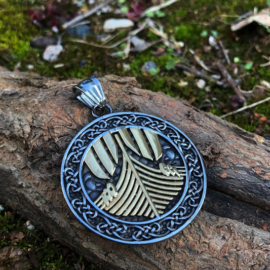 Vikings Longship Stainless Steel Pendant Necklace