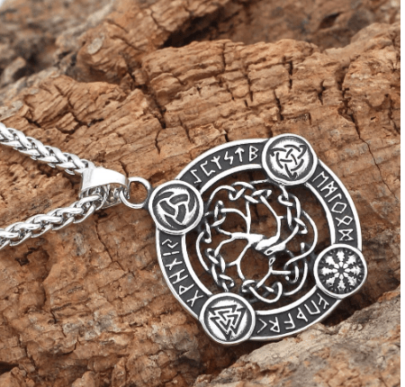 Celtic Knots Amulet Stainless Steel Pendant Necklace