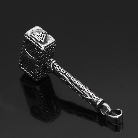 Viking Mjolnir Yggdrasil Stainless Steel Pendant