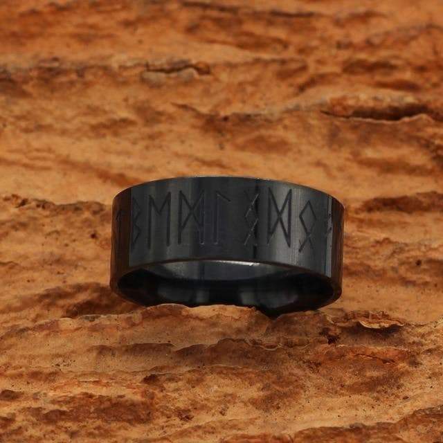 Viking Runes Alphabet 316L Grade Stainless Steel Ring