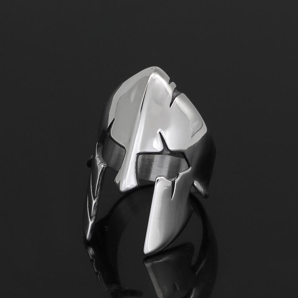 Ancient Greece Spartan Helmet Stainless Steel Ring