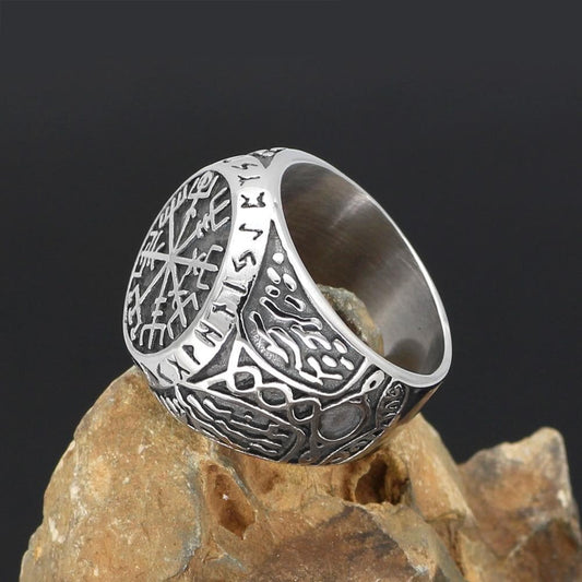 Vikings Compass Stainless Steel Ring