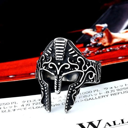 Ancient Roman Mask Stainless Steel Ring