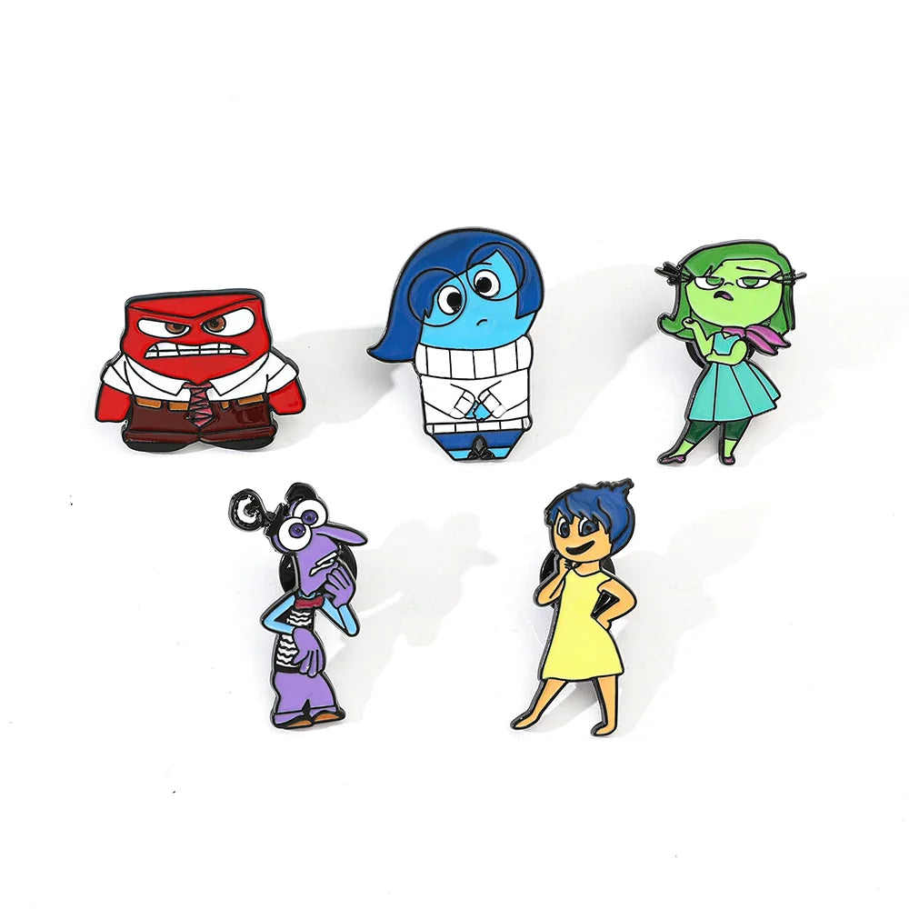 5 Pcs Cartoon Enamel Pin Set - Brooch Badge for Clothing & Backpack