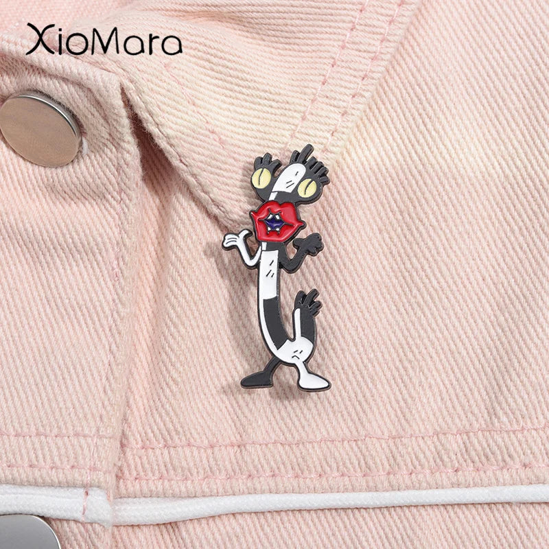 Anime Character Enamel Pin Cute Monster Brooch Lapel Backpack Badge Gift