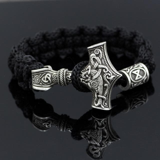 Vikings Mjolnir Paracord Rune Bracelet