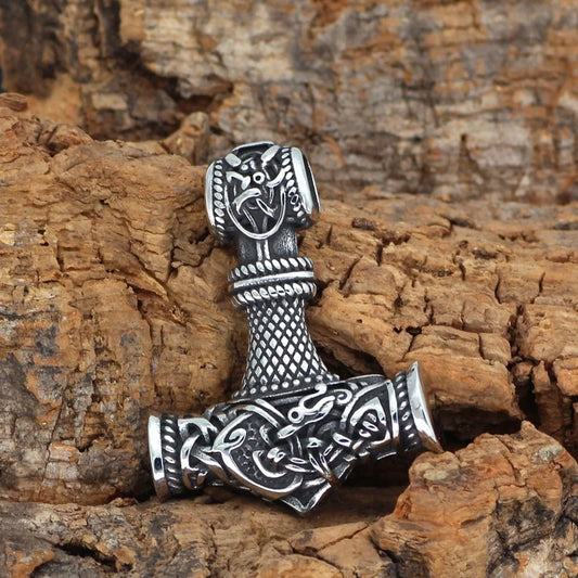 Vikings Hammer of Thor Stainless Steel Necklace