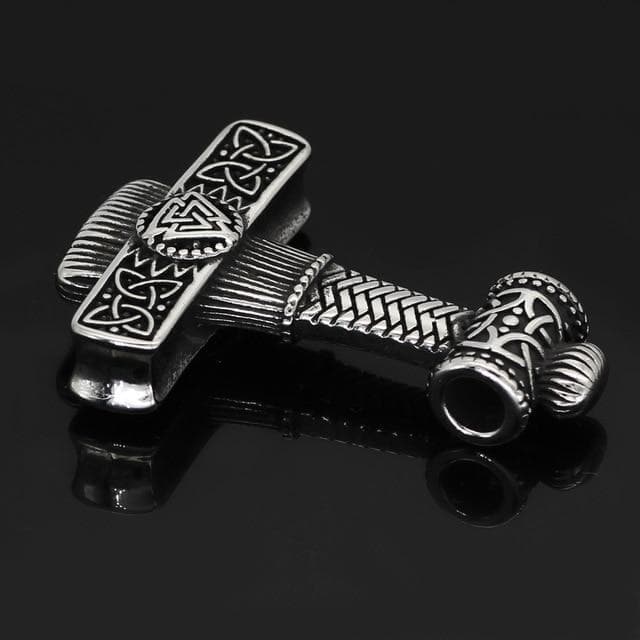 Viking Mjolnir Valknut Stainless Steel Necklace