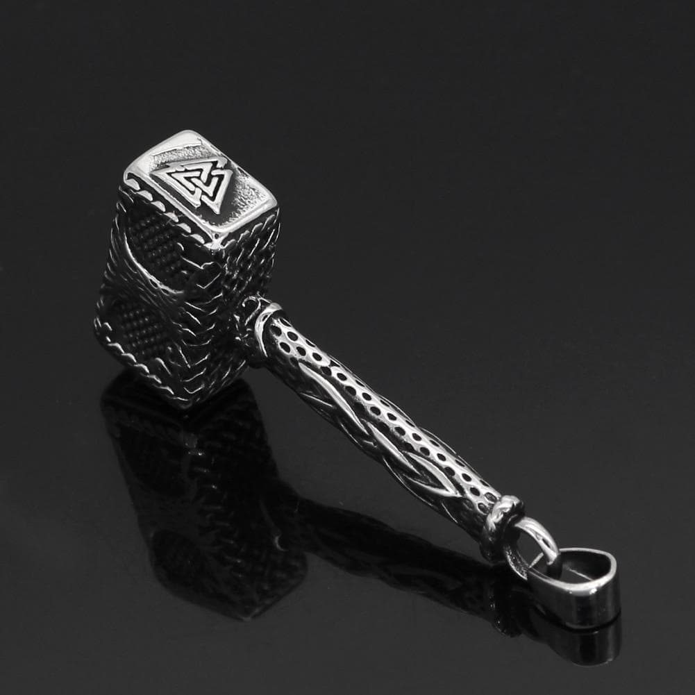 Viking Mjolnir Yggdrasil Stainless Steel Pendant