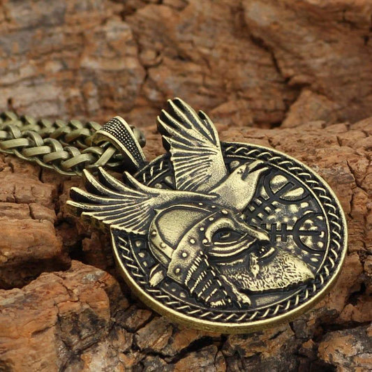 Viking Warrior Protection Charm Gold & Silver Amulet