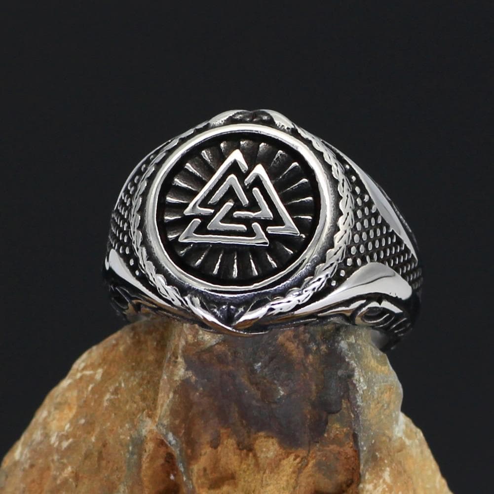Viking Valknut Knot Stainless Steel Ring