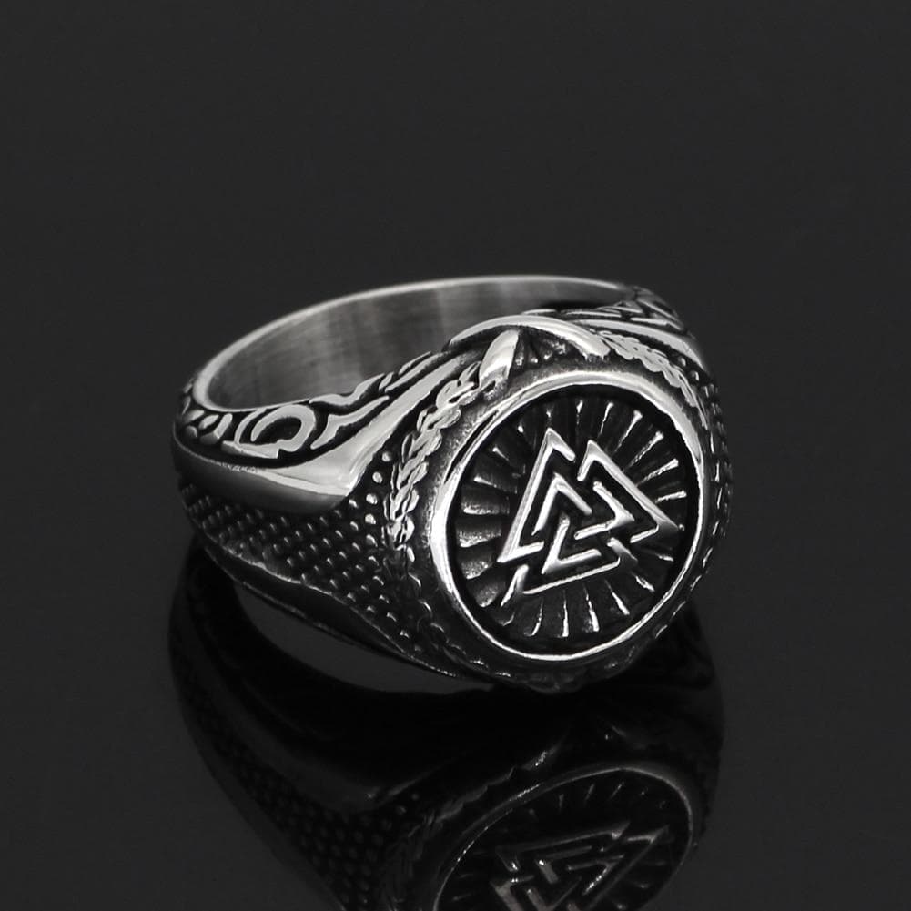 Viking Valknut Knot Stainless Steel Ring