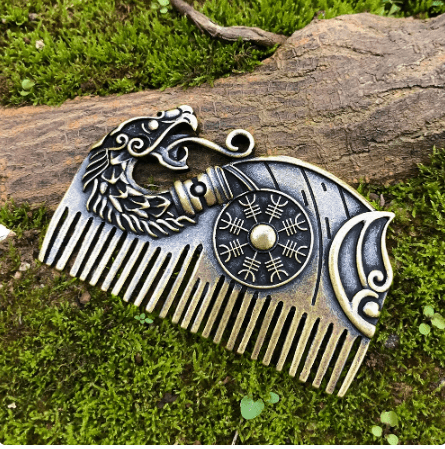 Vikings Aegishjalmur and Drakkar Beard Comb